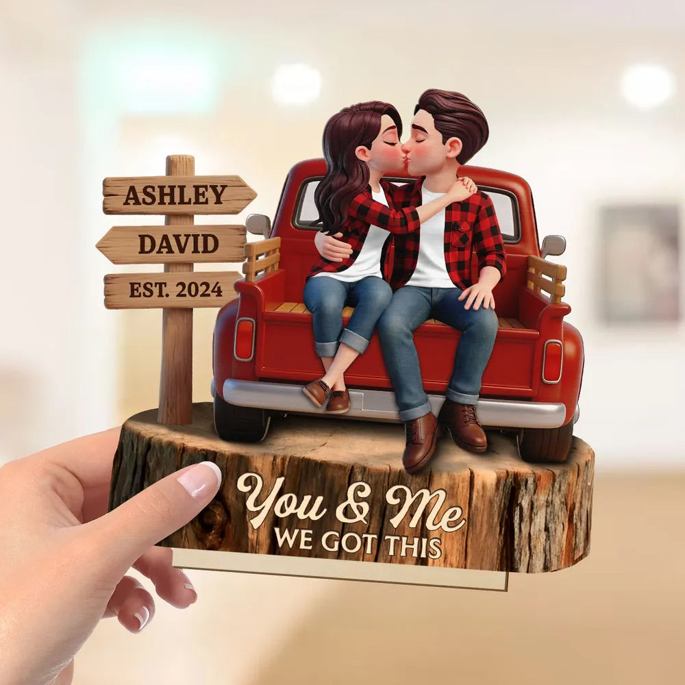 Personalized Couple Figurine Romantic Gift - Anniversary or Valentine's Day Plaque MagicInPrints