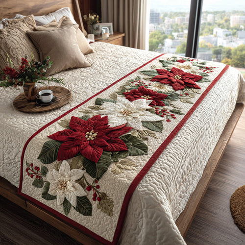 Embrace the Warmth of Home – Personalized Quilted Bed Runner – Gift for Home Lovers Quilted Bed Runner MagicInPrints