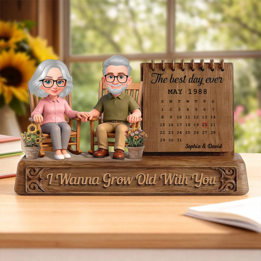 Personalized Couple Figurine Anniversary Gift with Custom Date - Romantic Keepsake Plaque MagicInPrints