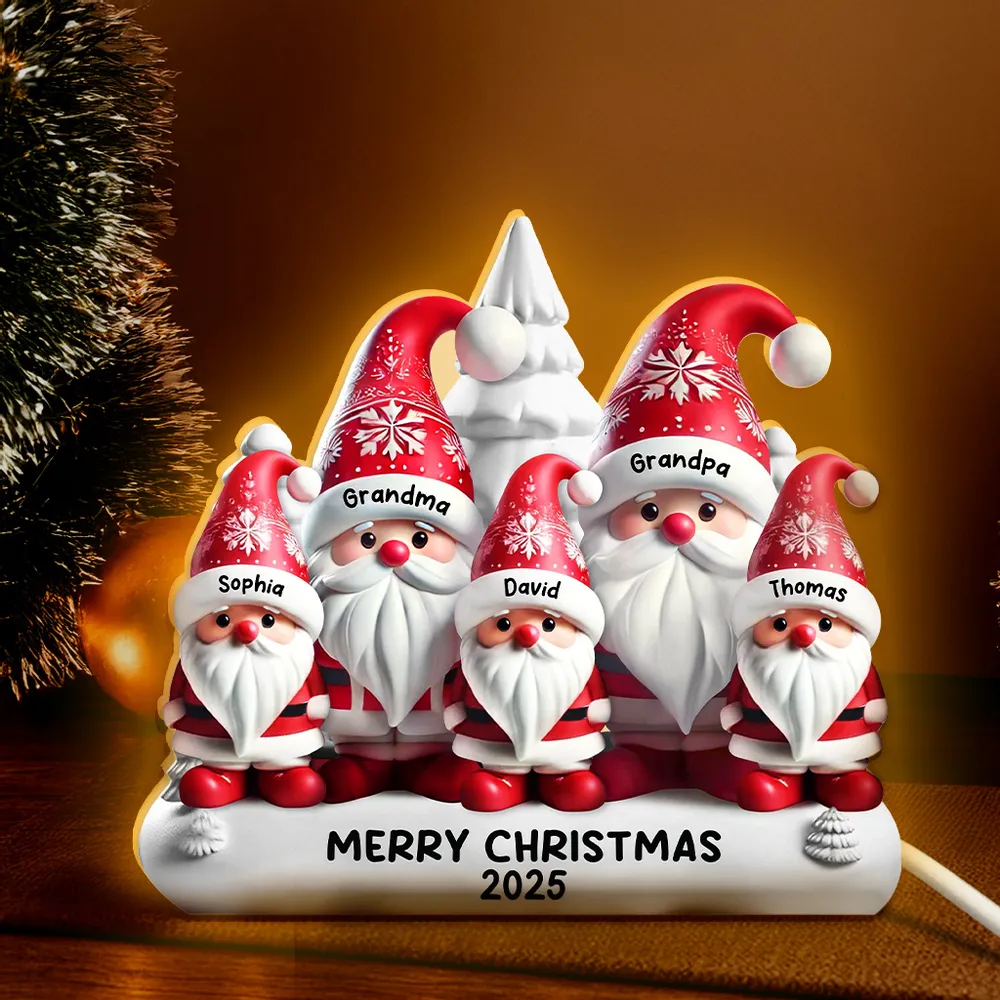 Personalized Family Christmas Ornament for Grandparents - Festive Holiday Decor 2025 Plaque MagicInPrints