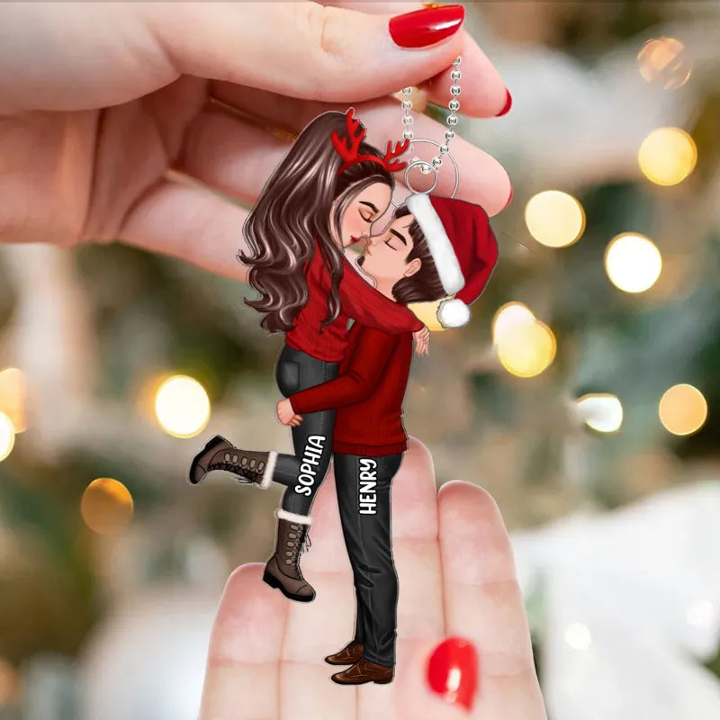 Personalized Couple Christmas Ornament for Lovers - Holiday Keepsake Ornament MagicInPrints