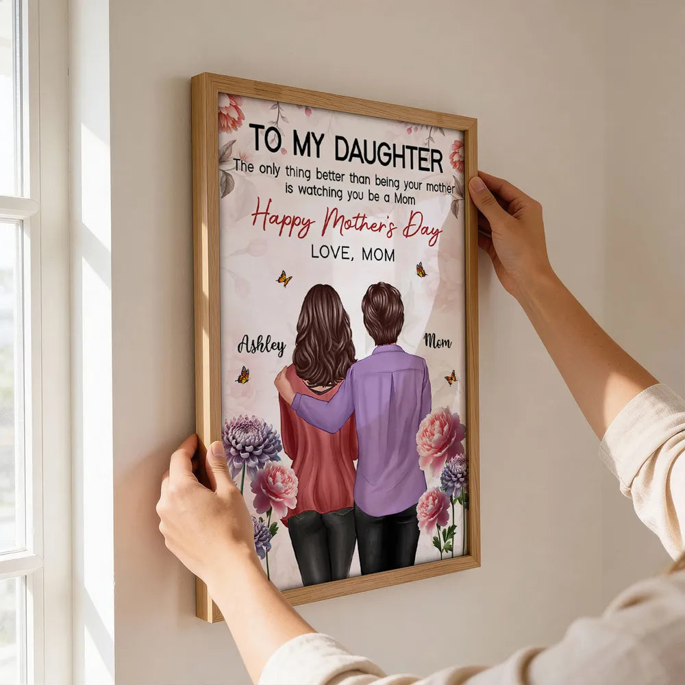 Personalized Mother's Day Daughter Gift - Custom Framed Art Poster or Canvas MagicInPrints