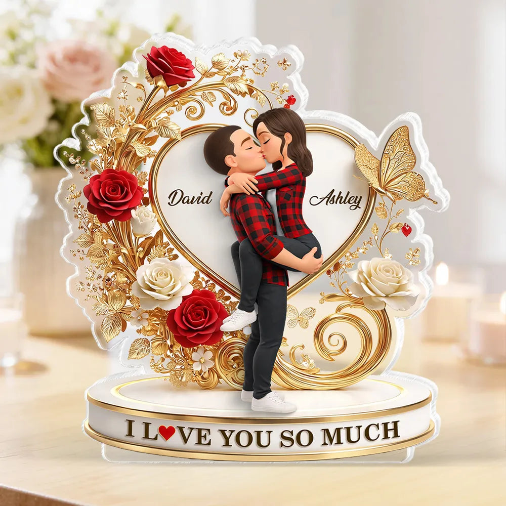 Personalized Couple Figurine Romantic Gift - Anniversary Keepsake Plaque MagicInPrints