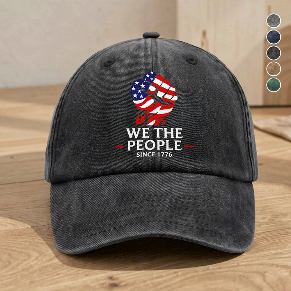Embroidered Patriotic Cap for Adults - We The People Design Hat MagicInPrints