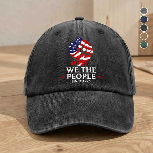 Embroidered Patriotic Cap for Adults - We The People Design Hat MagicInPrints