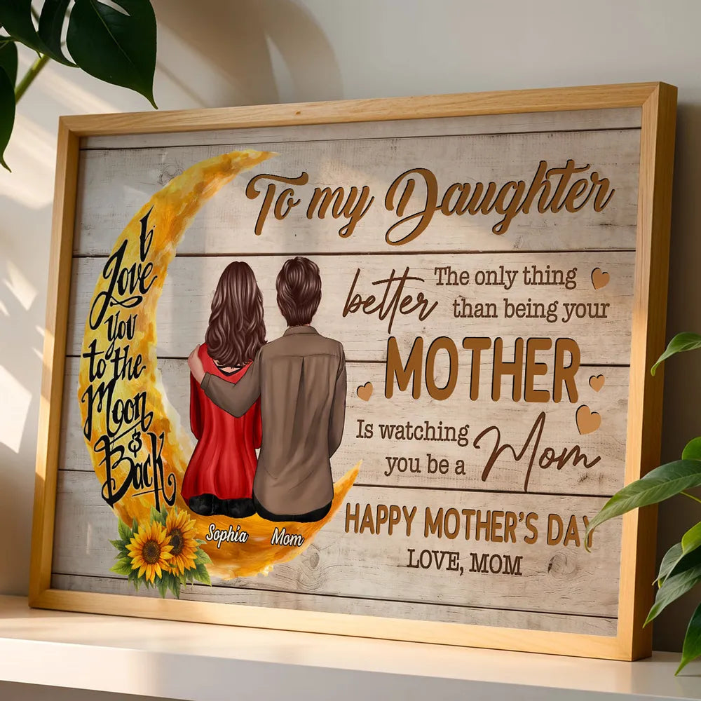 Personalized Mother-Daughter Canvas Art - Sentimental Mother's Day Gift Poster or Canvas MagicInPrints