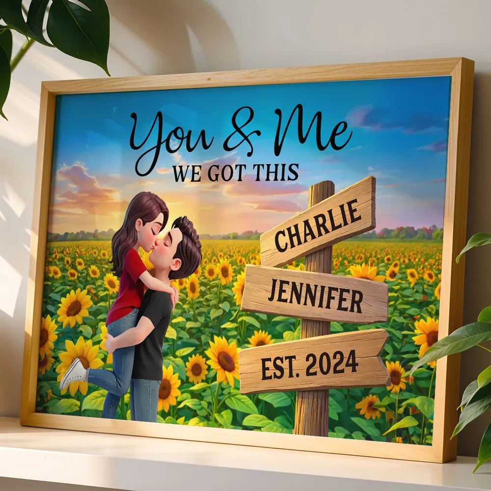 Personalized Couple Canvas Print for Romantic Partners - Anniversary Gift Poster or Canvas MagicInPrints
