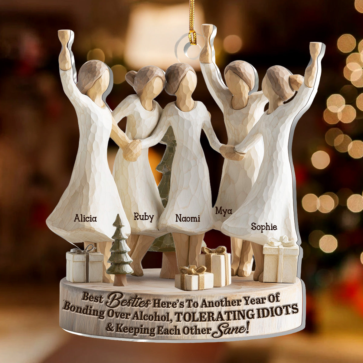 Personalized Friends Christmas Ornament for Women - Holiday Gift Ornament MagicInPrints