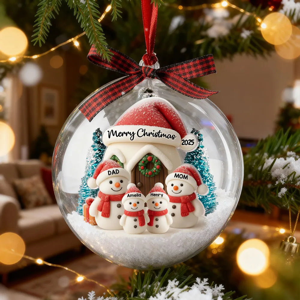 Personalized Family Christmas Ornament for Parents and Kids - Holiday Decoration 2025 Ornament MagicInPrints