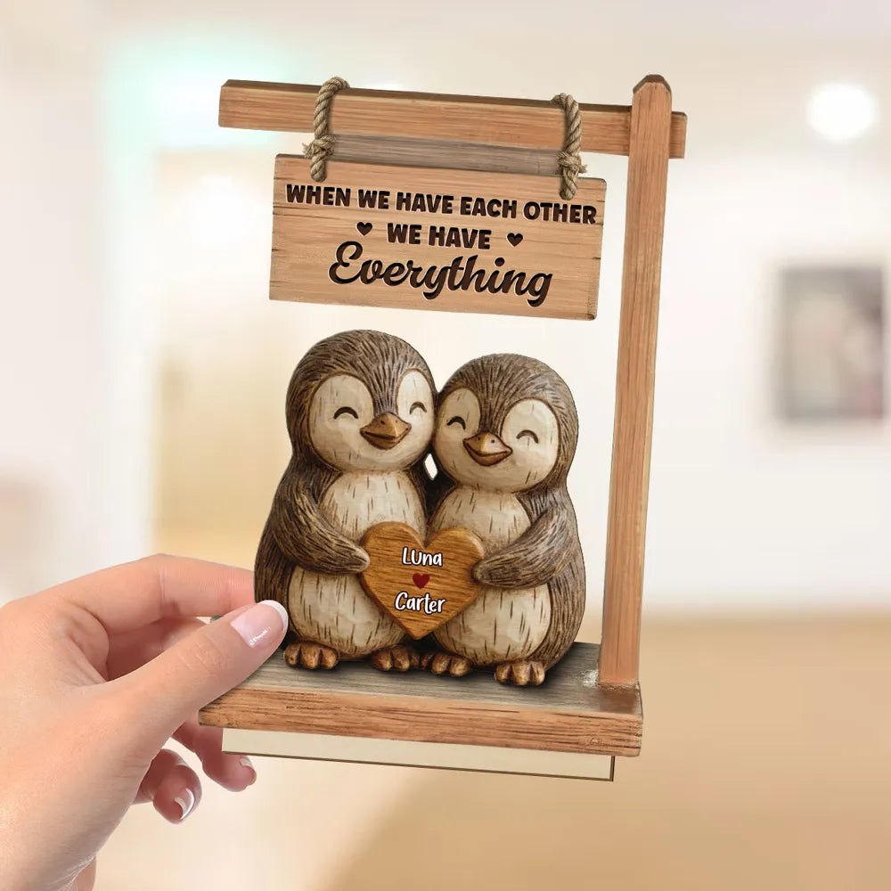 Personalized Raccoon Couple Figurine for Couples - Romantic Home Decor Gift Plaque MagicInPrints