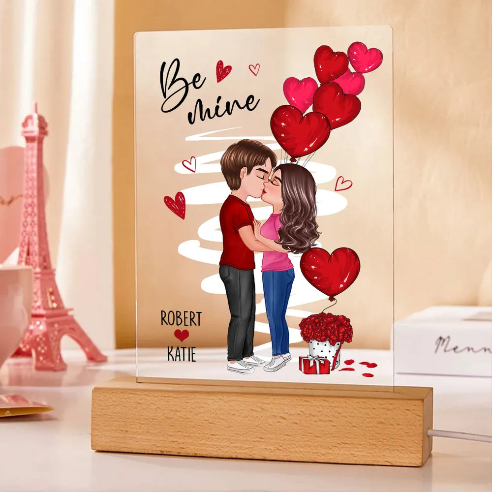 Custom Romantic Acrylic Night Light for Couples - Valentine's Day Gift Plaque MagicInPrints