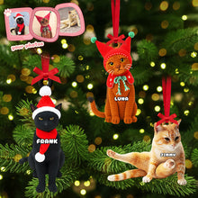 Load image into Gallery viewer, “Purrfect Holiday Memories” - Cute Cat Ornament, Personalized Gift for Cat Lovers Ornament MagicInPrints
