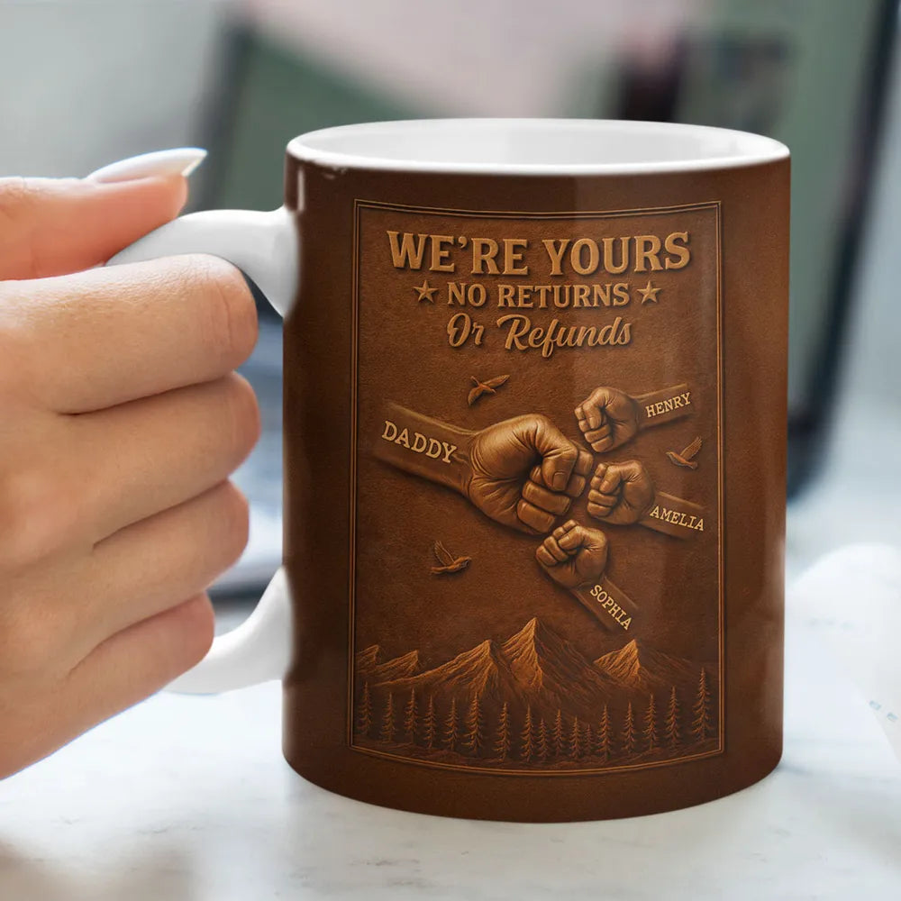 Personalized Family Fist Bump Mug for Dad - Sentimental Gift Cup MagicInPrints