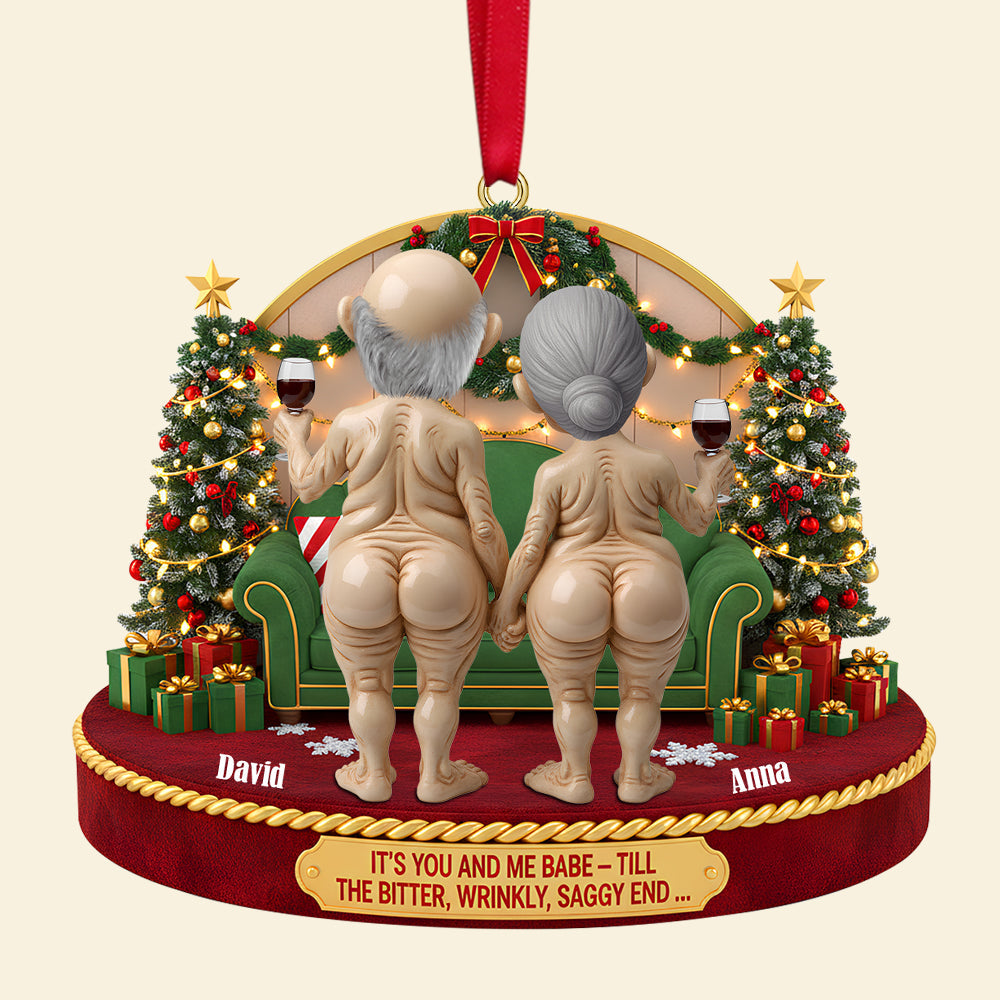 It's You and Me Babe - Personalized Christmas Ornament for Drinking Lovers Ornament MagicInPrints