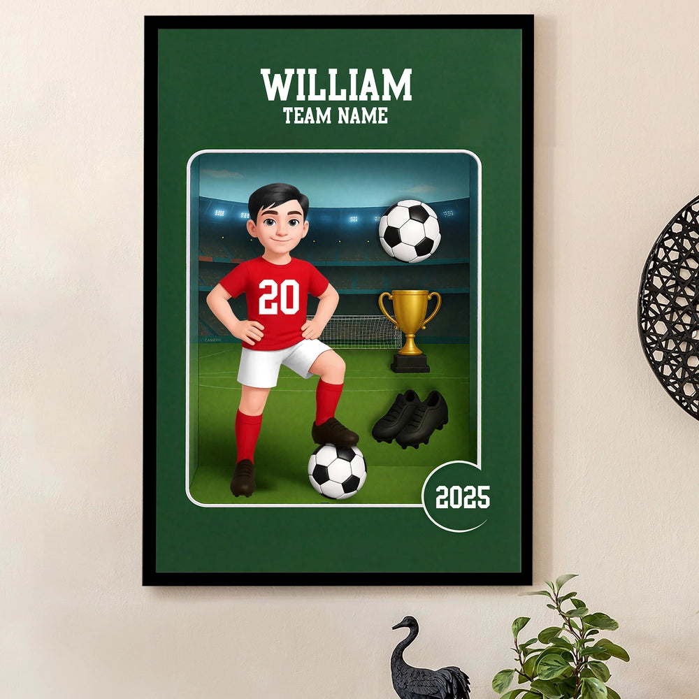 Personalized Soccer Player Acrylic Plaque for Kids - Custom Team Gift Plaque MagicInPrints