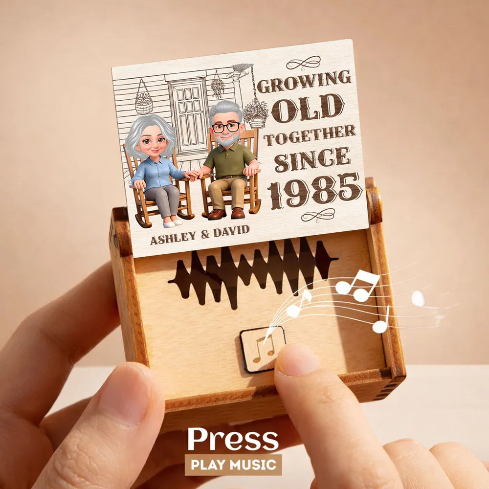 Personalized Wooden Music Box for Couples - Anniversary Gift Since 1985 Plaque MagicInPrints