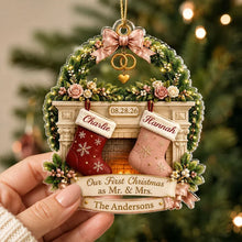 Load image into Gallery viewer, Personalized Acrylic Christmas Ornament for Couples First Year Mr. &amp; Mrs. Gift
