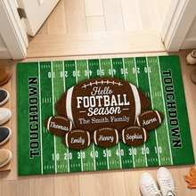 Load image into Gallery viewer, Personalized Football Doormat Custom Welcome Gift for Fans
