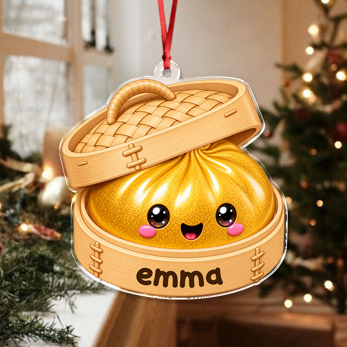 Personalized Acrylic Dim Sum Ornament Gift for Family & Friends