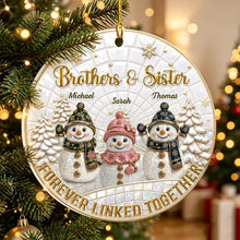 Load image into Gallery viewer, Personalized Acrylic Snowman Ornament for Family Christmas Gift
