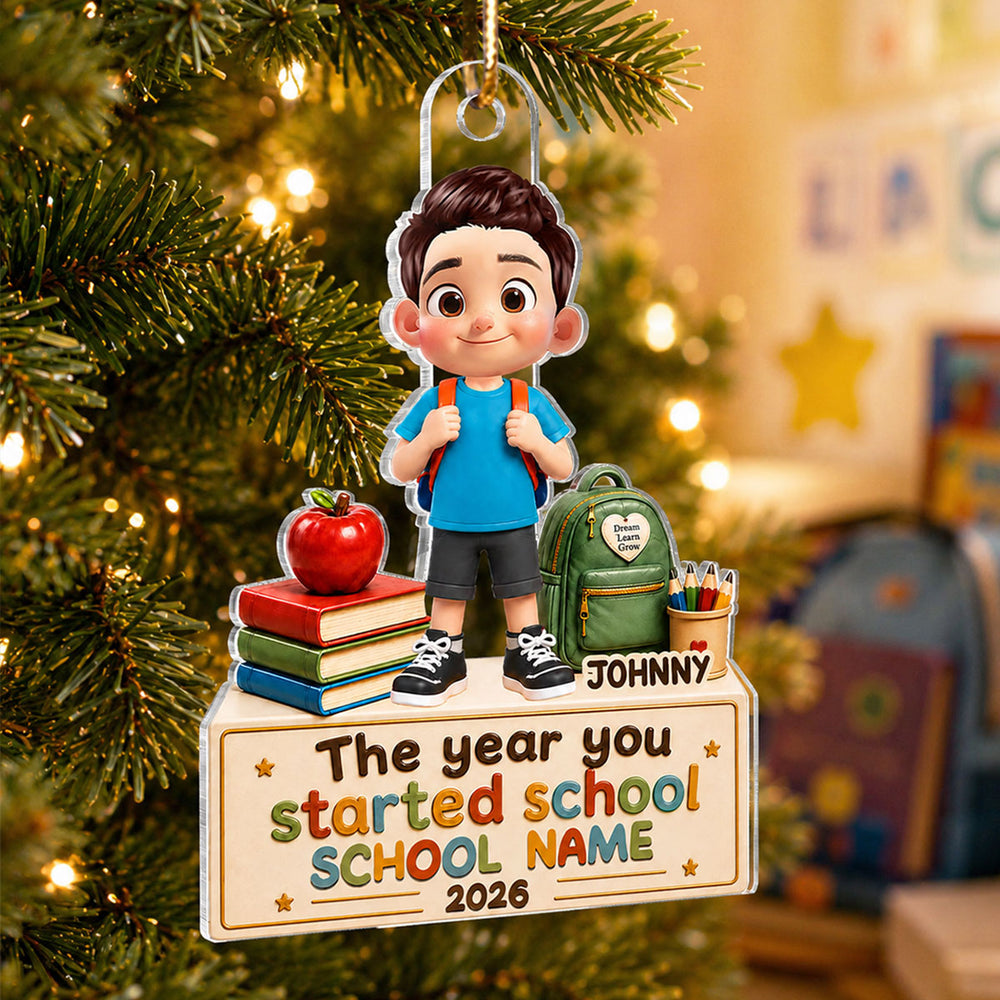 Personalized School Year Acrylic Ornament for Proud Parents