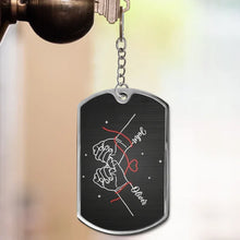 Load image into Gallery viewer, Personalized Metal Keychain with Love Quote for Couple Gift
