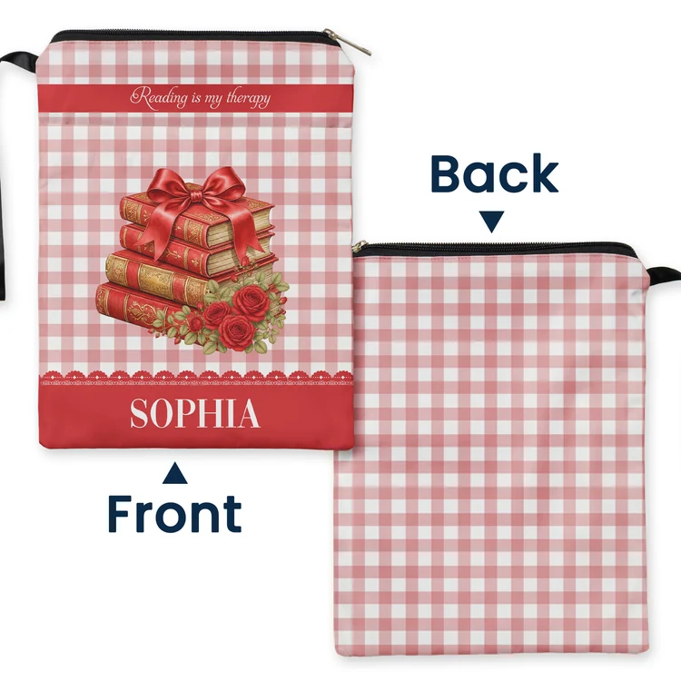 Personalized Cotton Canvas Book Sleeve Gift for Readers