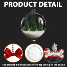Load image into Gallery viewer, Personalized Acrylic Snow Globe Ornament for Dog Lovers First Christmas Gift
