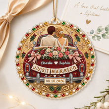 Load image into Gallery viewer, Personalized Acrylic Wedding Car Ornament Gift for Couple
