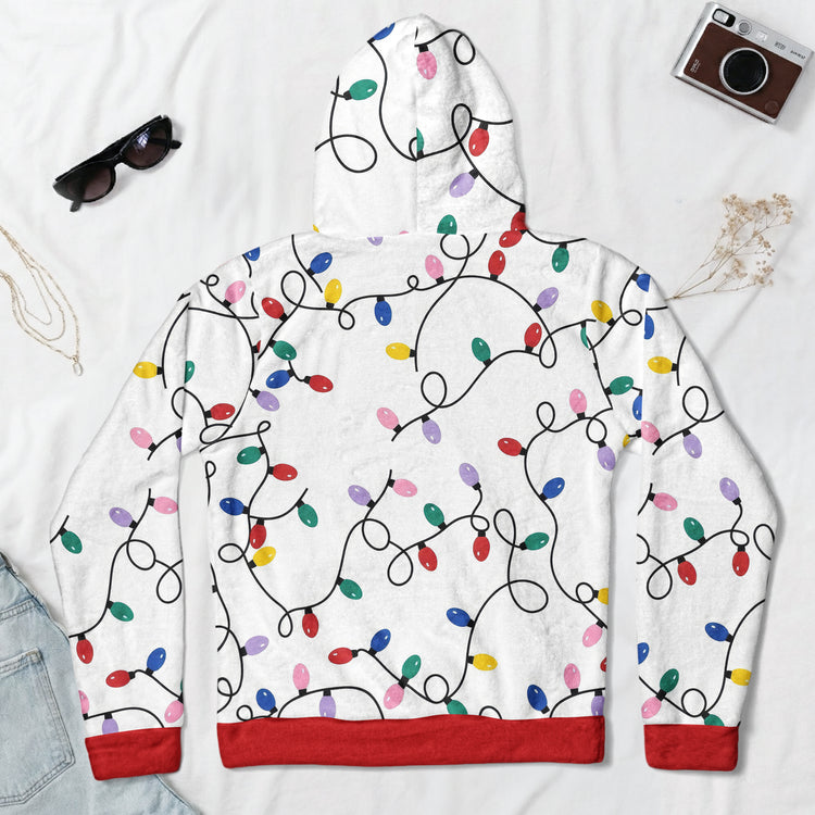 Personalized Family Initial Hoodie Colorful Reindeer Gifts