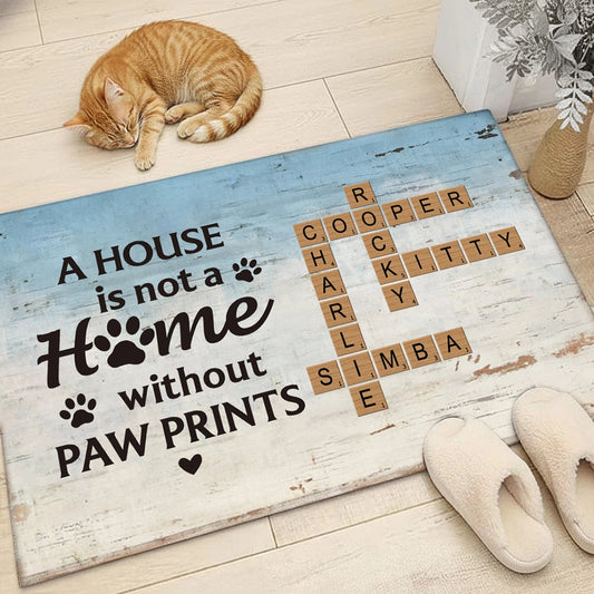 Custom Pet Name Doormat for Cat Lovers - Personalized Home Decor Doormat MagicInPrints
