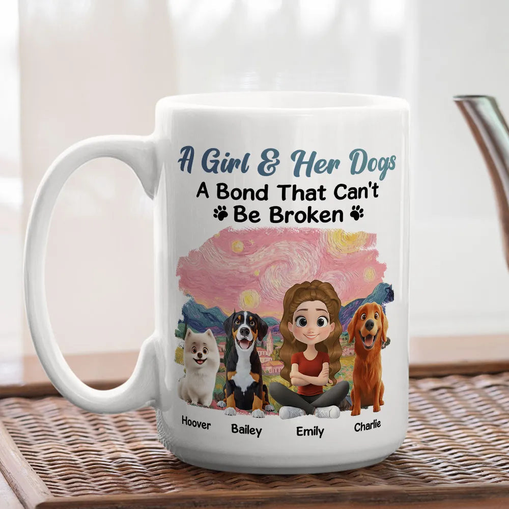 Personalized Dog Lover Mug for Girls - A Girl & Her Dog Bond Cup MagicInPrints