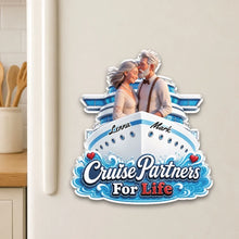 Load image into Gallery viewer, Personalized Acrylic Magnet Cruise Ship Gift for Couple
