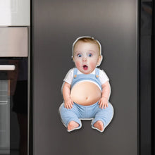 Load image into Gallery viewer, Personalized Baby Photo Silicone Belly Magnet Unique Gift for Family
