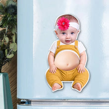 Load image into Gallery viewer, Personalized Baby Photo Silicone Belly Magnet Unique Gift for Family
