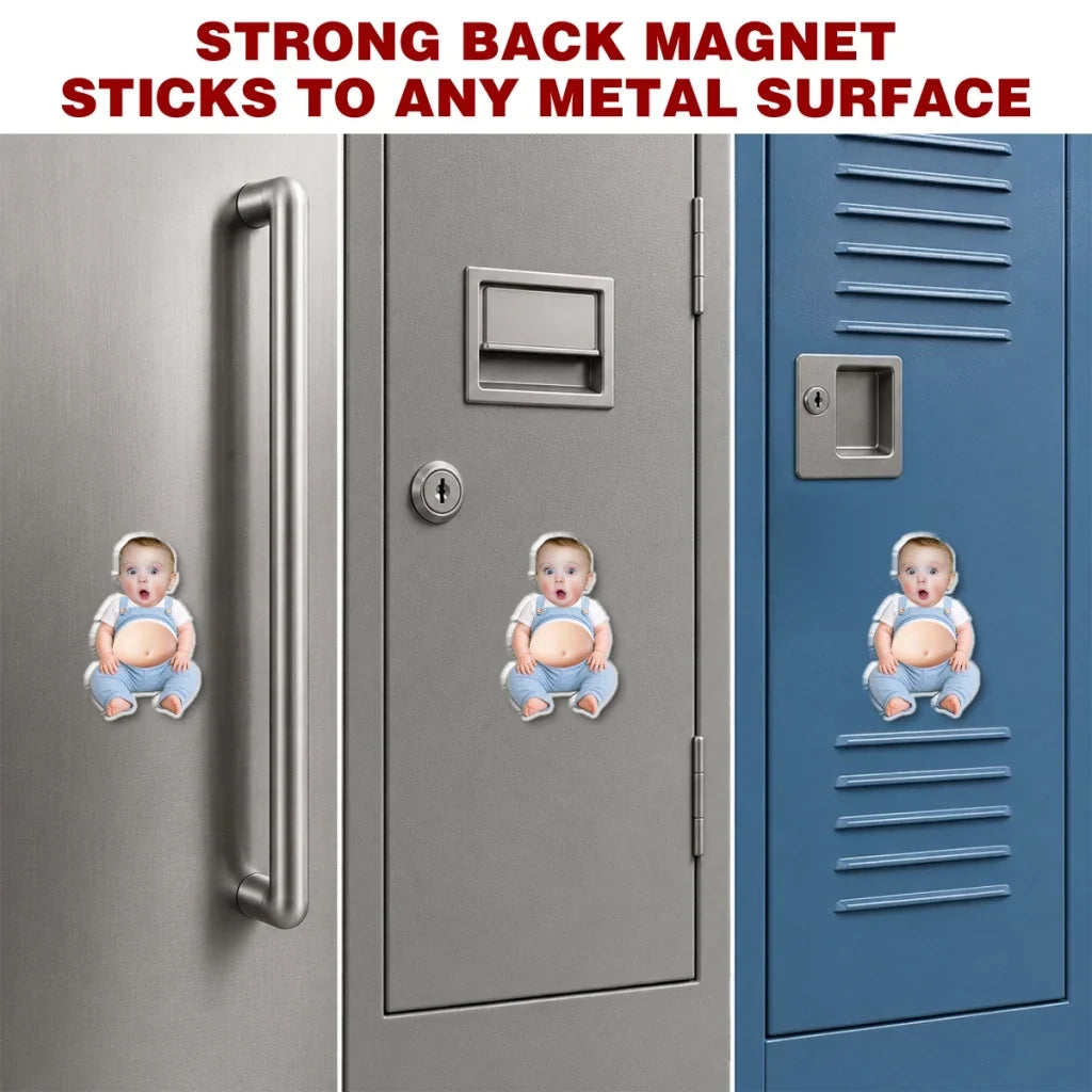 Personalized Baby Photo Silicone Belly Magnet Unique Gift for Family