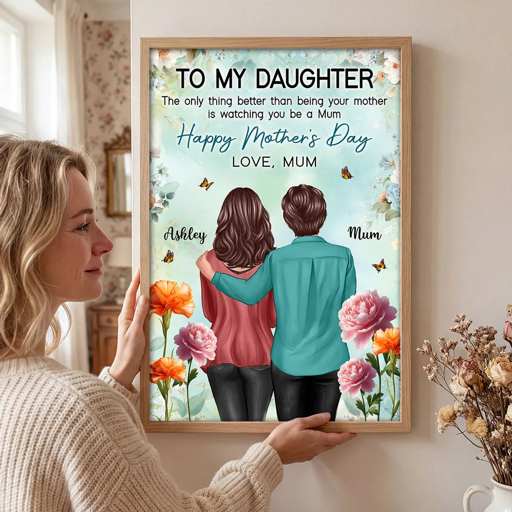Personalized Mother's Day Canvas for Daughter - Sentimental Gift Art Print Poster or Canvas MagicInPrints