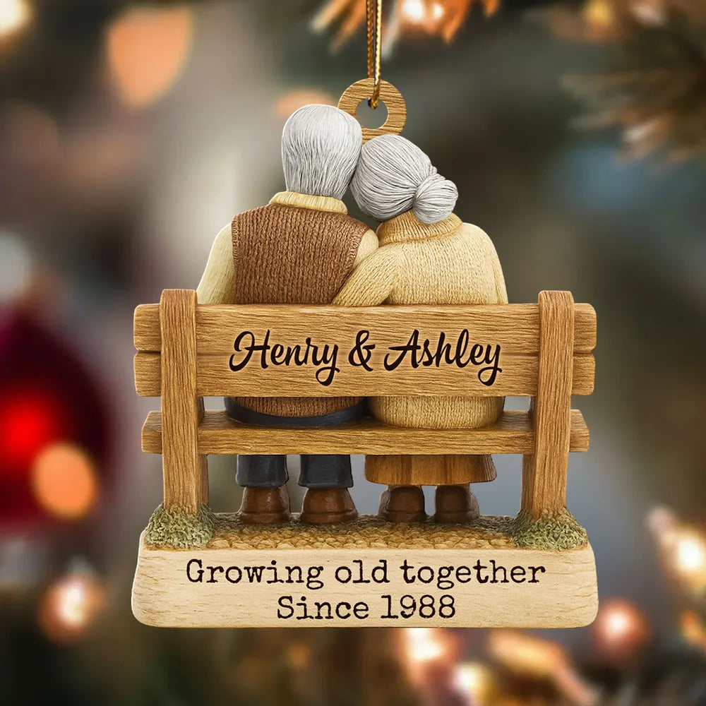 Personalized Couple Ornament for Seniors - Anniversary Keepsake Ornament MagicInPrints