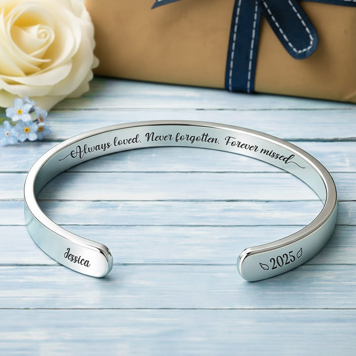 Personalized Memorial Bracelet for Women - Always Loved Engraving Jewelry MagicInPrints