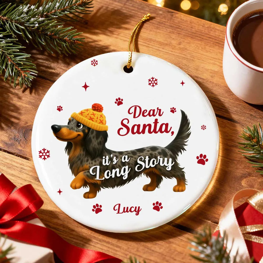 Personalized Dachshund Christmas Ornament for Dog Lovers - Holiday Decor Ornament MagicInPrints