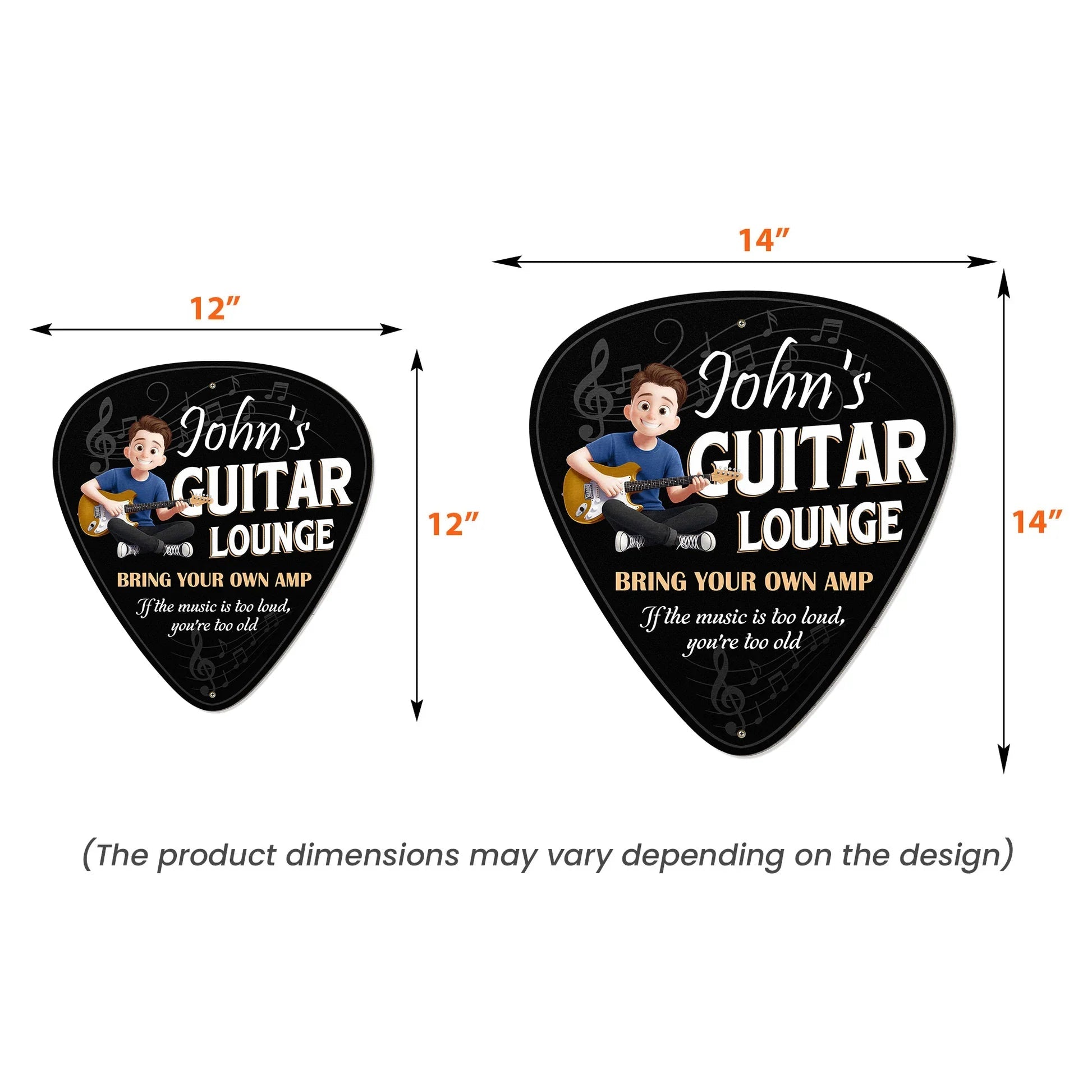 Personalized Guitar Lounge Metal Sign for Music Lovers - Home Decor Sign MagicInPrints