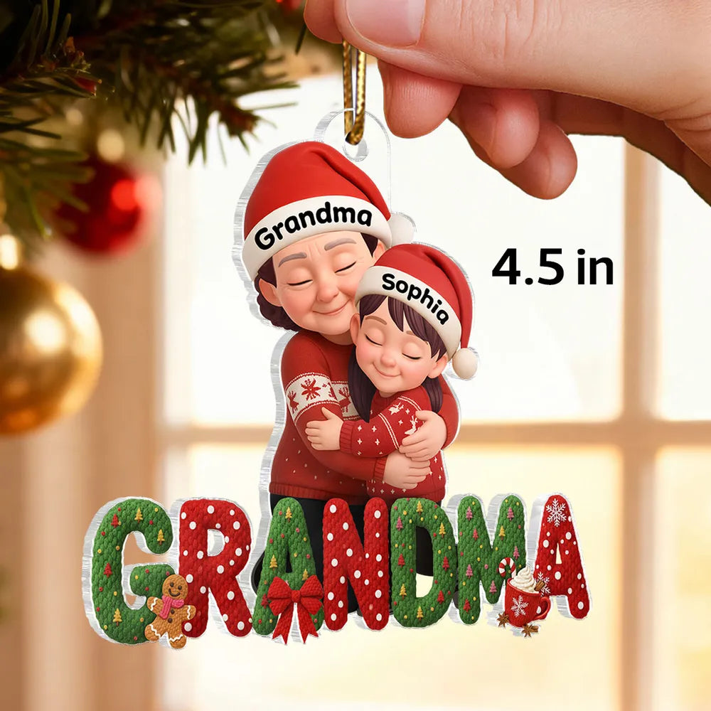 Personalized Christmas Ornament for Grandma with Kids - Holiday Keepsake Ornament MagicInPrints