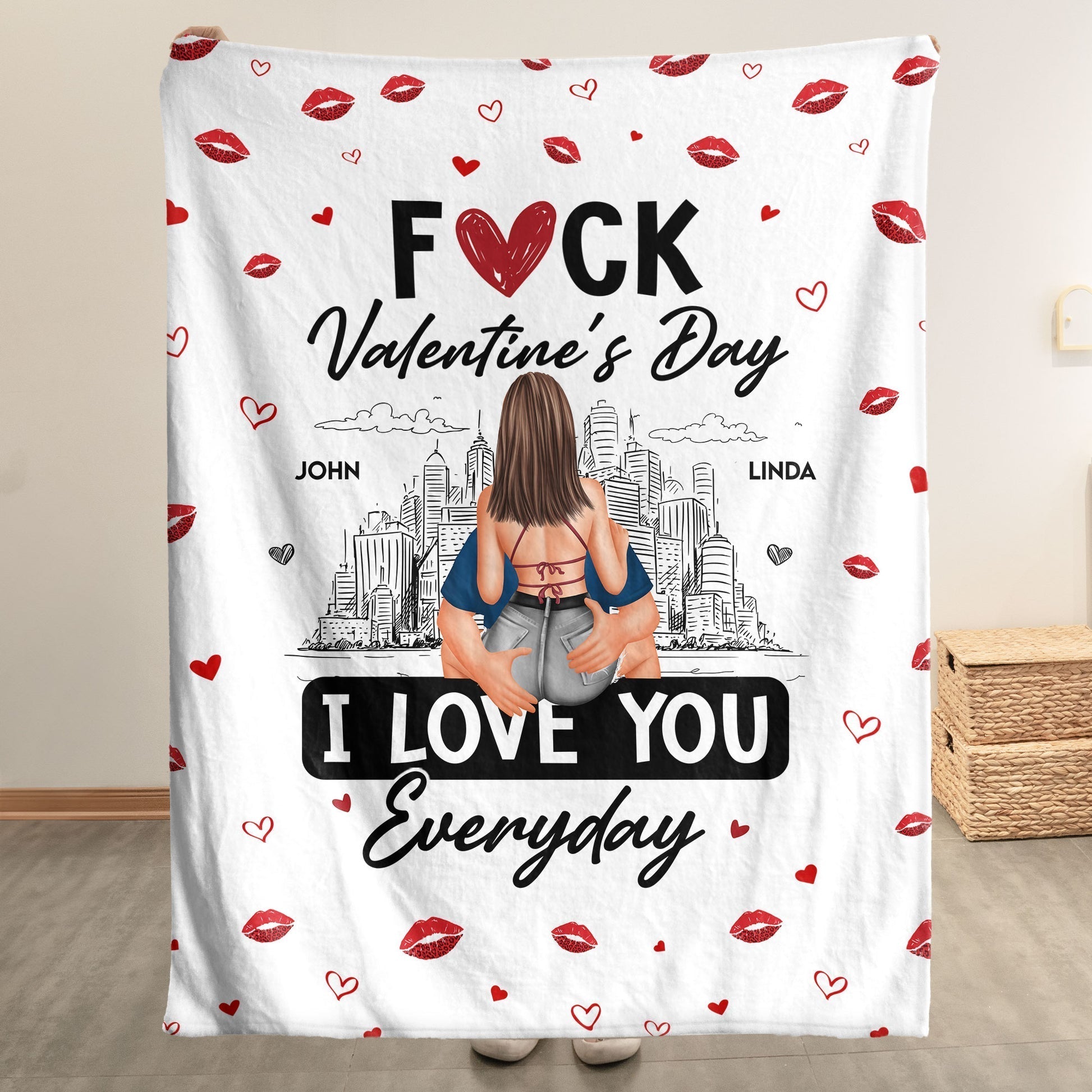 Custom Couple Blanket for Valentine's Day - Romantic Gift Blanket MagicInPrints
