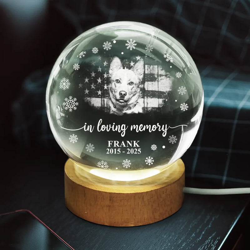 Custom Memorial Pet Photo LED Lamp for Pet Owners - Heartfelt Tribute Lamp MagicInPrints