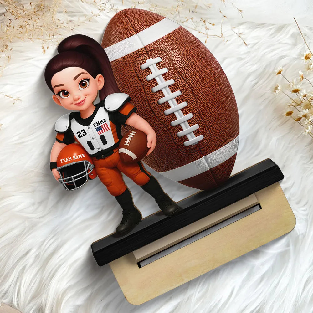 Personalized Football Player Figurine for Kids - Custom Name Gift Plaque MagicInPrints