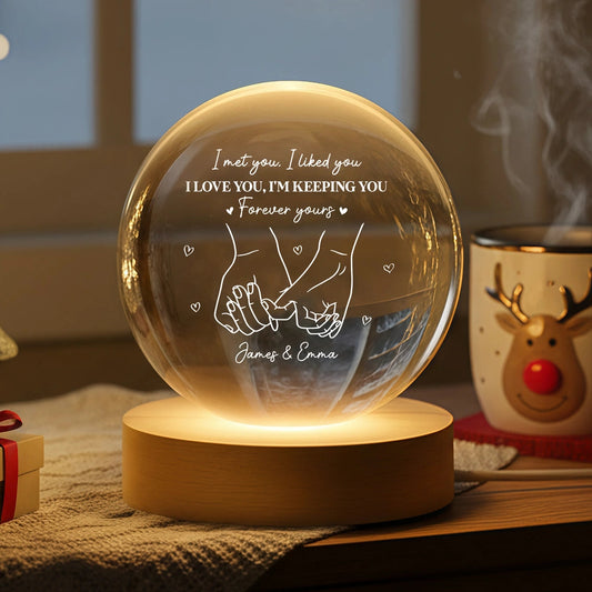 Personalized LED Night Light for Couples - Romantic Gift for Anniversary or Valentine's Day Lamp MagicInPrints