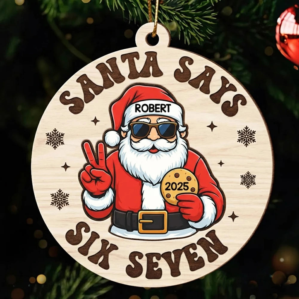 Personalized Santa Christmas Ornament for Kids - Fun Holiday Decor Ornament MagicInPrints