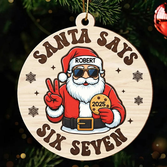 Personalized Santa Christmas Ornament for Kids - Fun Holiday Decor Ornament MagicInPrints