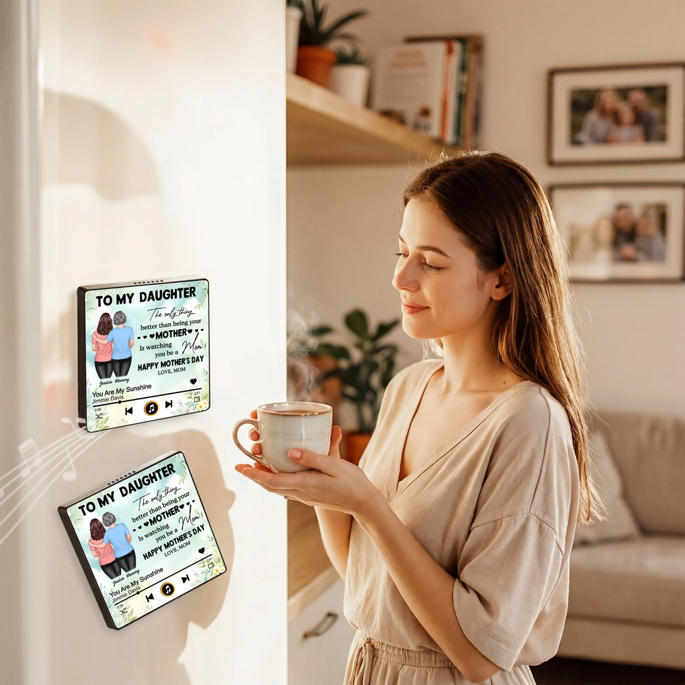 Personalized Music Plaque for Daughter - Heartfelt Mother's Day Gift Fridge Magnet MagicInPrints