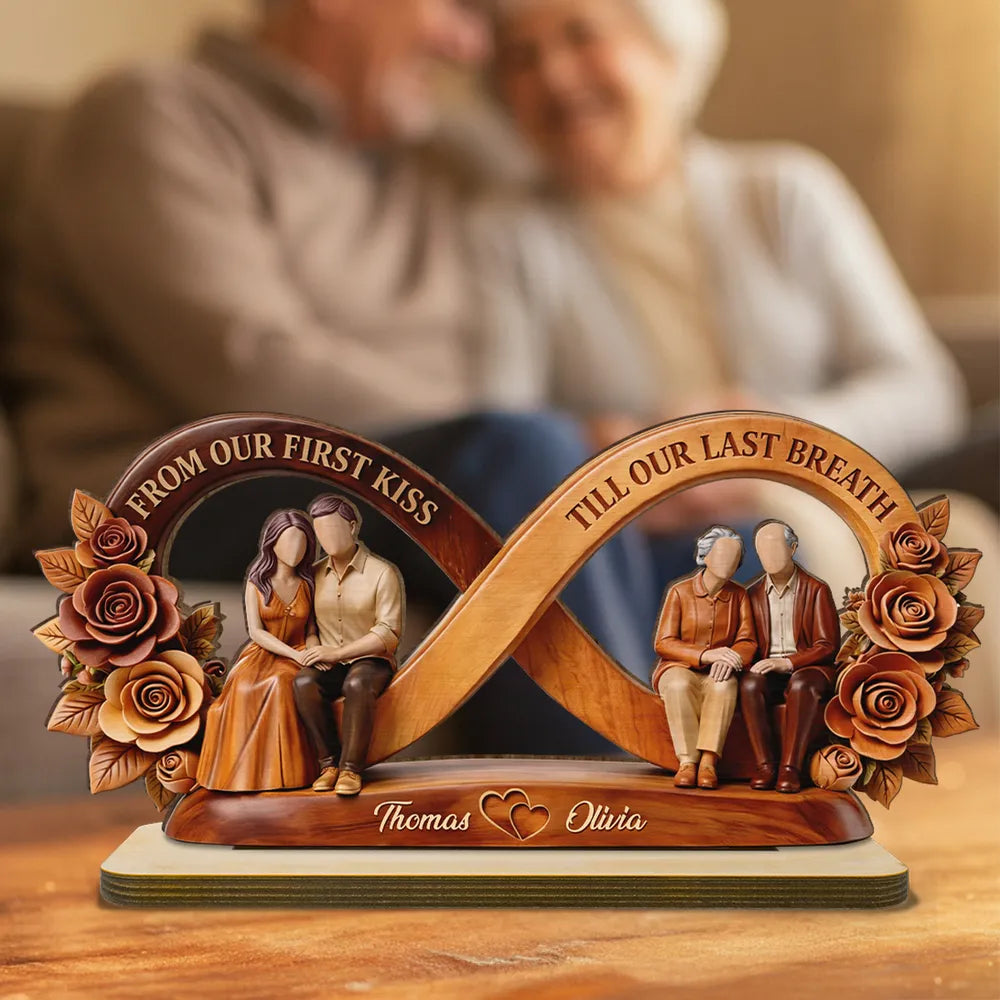 Personalized Infinity Couple Sculpture for Anniversary - Romantic Keepsake Gift Plaque MagicInPrints